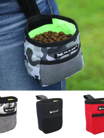 Pet Dog Pocket Snack Reward Waist Bag Puppy Training Treat Snack Bait Pet Feed Pocket Pouch Obedience Agility Pouch Food Bag