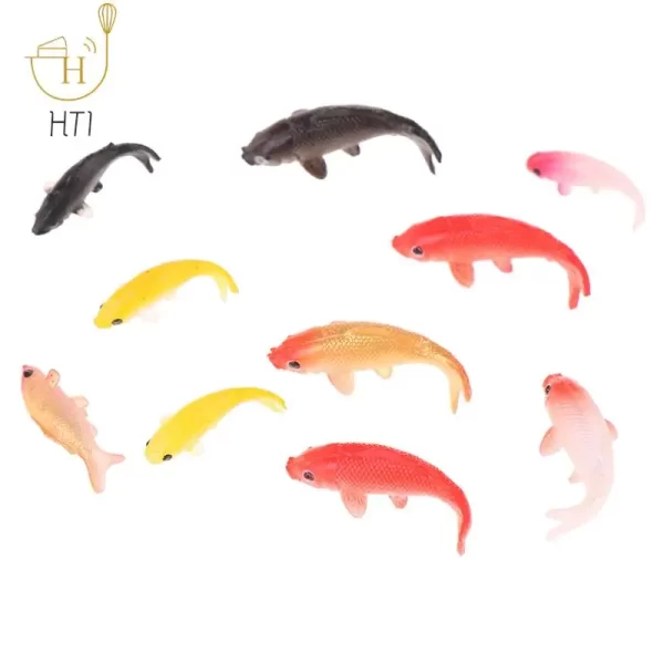 5pcs Quality Doll House Toy Fishing Rod Mini Fishing Net Goldfish Tank Koi Miniature Goldfish Round Square Tank Doll Accessories - Image 6
