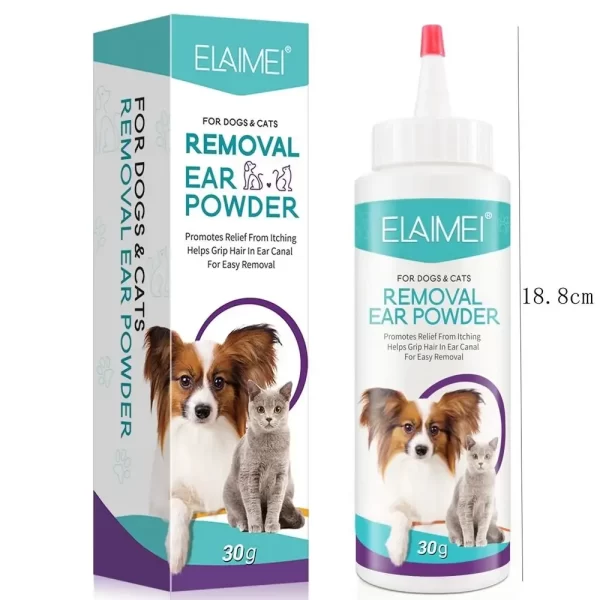Pet Ear Powder Painless Ear Hair Removal Powder for Dogs and Pets Ear Cleaning Tool Ear Washing Powder for Removing Ear Hair 30g - Image 6