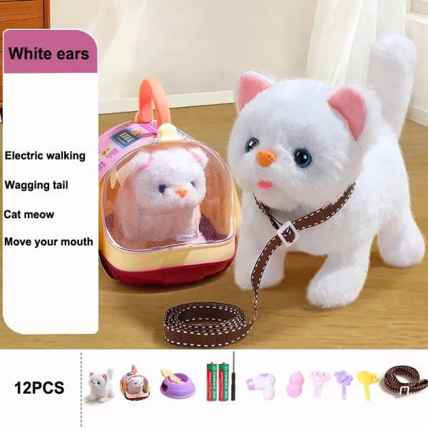 2025 New 13PCS Cute Electronic Pet Cat Toy Children's Simulation Electric Plush Kitten Portable Children's Toy Gift - Image 7