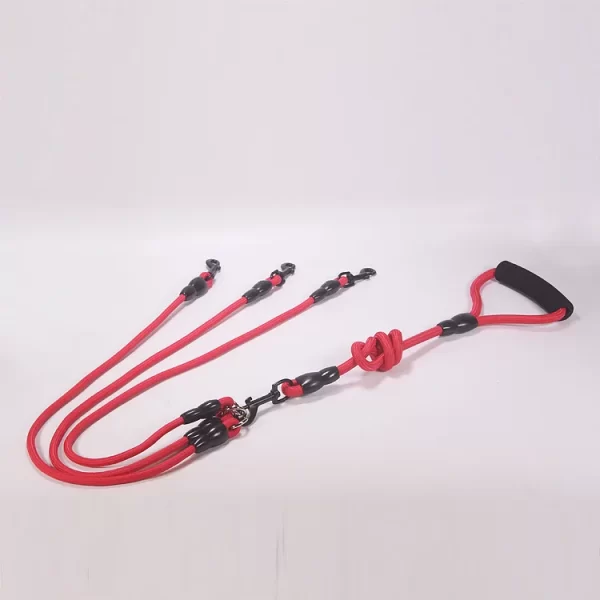 3 Way Dog Leashes for Walking 2/3/4 Dogs Pets Nylon Braided Rope No Tangle Dog Leashes for Small Dogs Dual Three Dogs Leash - Image 14