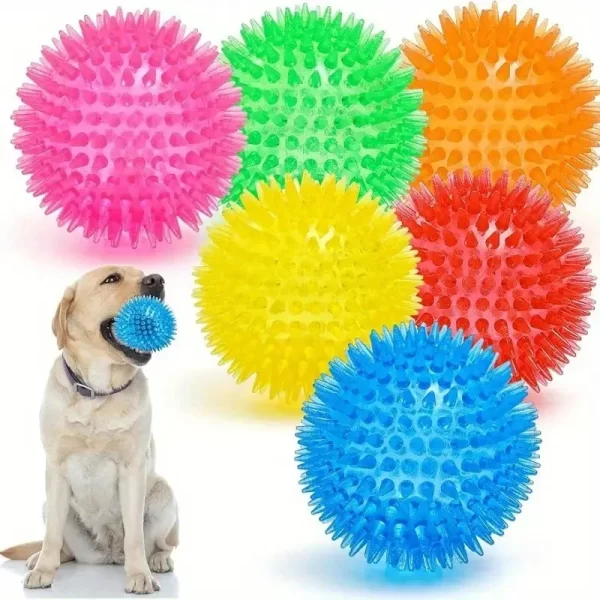 6pcs Ultimate pet Dog Toy Set Interactive Squeaky Balls for Dental Hygiene Training Safe BPA Free Ideal for Small Medium Puppy - Image 2