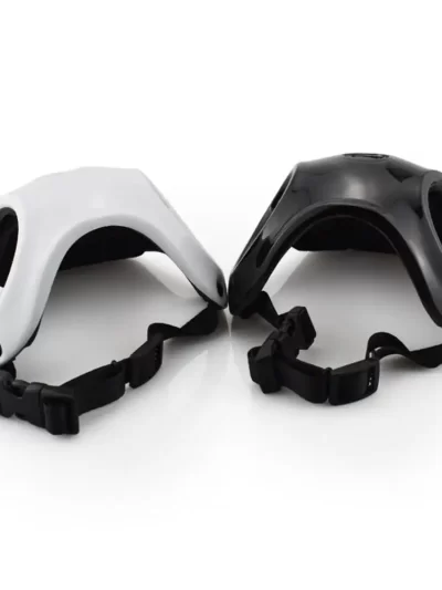 Pet Helmet with Ear Holes Dog Safety Hat Windproof Adjustable Puppy Motorcycle Helmet for Outdoor Riding Hiking Cycling