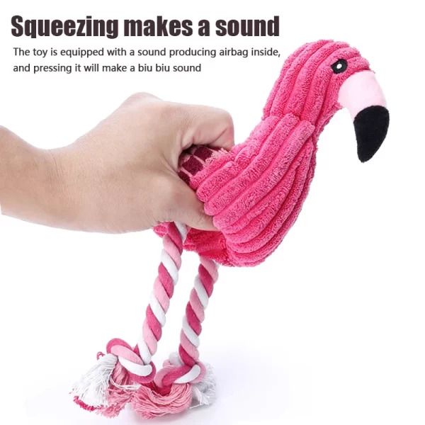 1PC Animal Shape Squeaky Toys Plush Dog Toy Cute Bite Resistant Corduroy Dog Toys for Small Large Dogs Puppy Pet Dog Accessories - Image 5