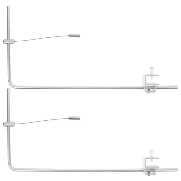 2 Pcs Aquarium Stand Riser Mount Fish Tank Lamp Holder Light Bar Aluminum Alloy for Rimless Tanks Silver - Image 5