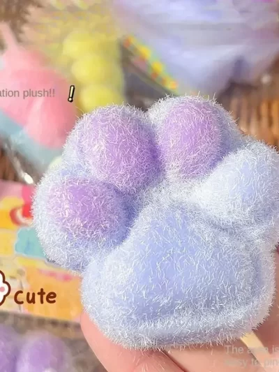 Squeeze Cat Paw Toys Cute Soft Abreact Relief Relax Toys Sticky Decompressing Pinching Cat Paw Stress Relief Squishy Toy