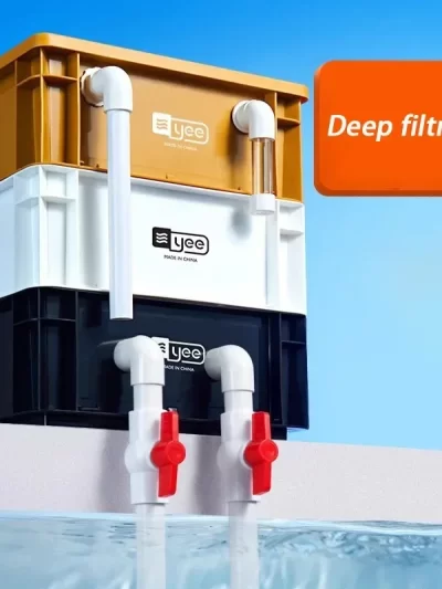 External Aquarium Fish Tank Filter System Water Circulation Filter Bucket Fish Pond Filter Box Outside Pet Accessories Equipment