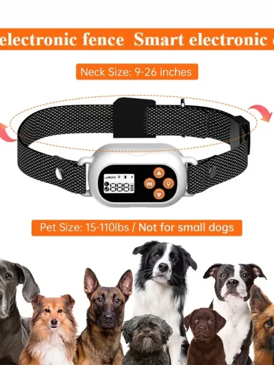 Smart GPS Pet Electronic Fence Wireless Pet Enclosure Waterproof Outdoor Training Collar for Dogs Pet Products Accessories