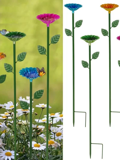 Bee Water Feeder For Outdoor, Bird Feeder Freestanding Birdbath for Yard Patio Outdoors Garden Iron Pedestal Stake