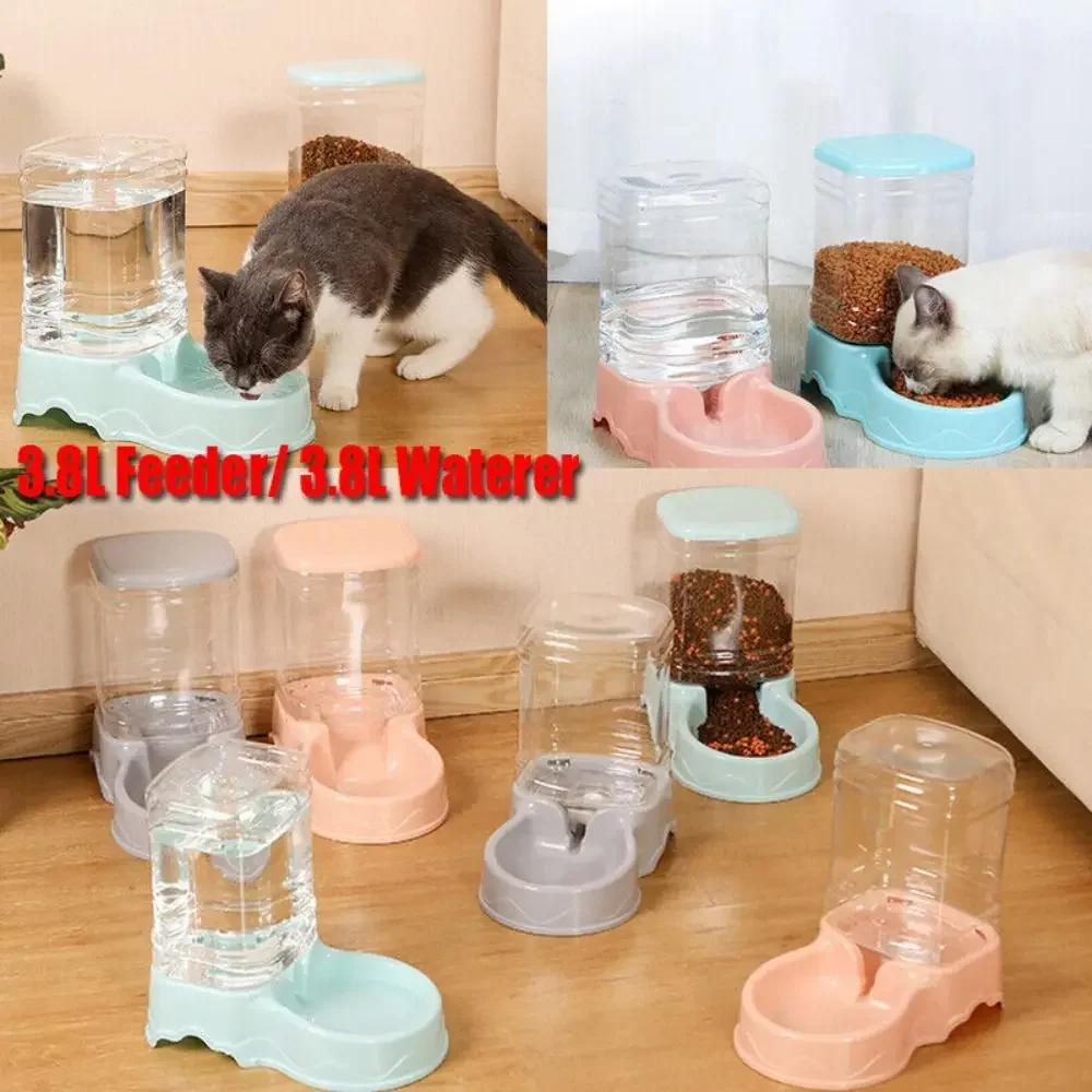 3.8L PP material Water Fountain Drink Bowl Automatic Pet Feeder Large Cat Dog Food Dispenser - Image 2
