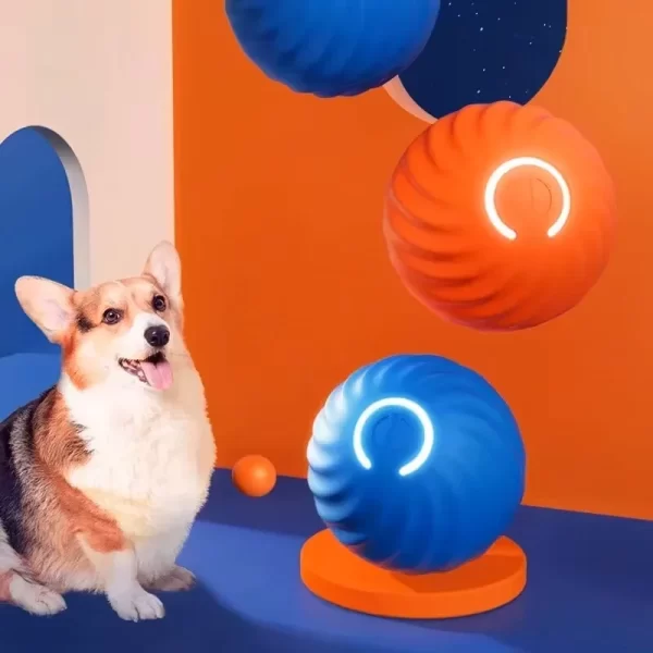 Dog Toys Intelligent Gravity Jump Ball Rechargeable Bite-Resistant Rolling Ball Cat And Dog Chase Interactive Pet Toys - Image 2