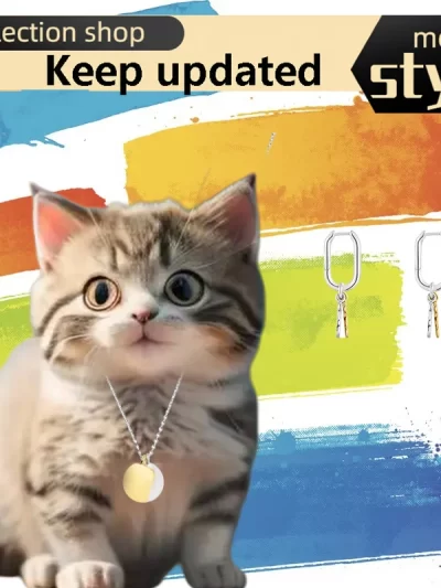 Cat accessories 2025 hot Spanish original jewelry gold and silver two-color necklace set simple exquisite gift for senior ladies