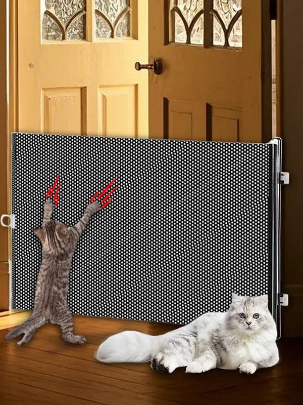 Dog Gate Retractable Pet Gate Pet Safety Gate Indoor Mesh Fence Cat blocking board Multifunctional Animal Fence Pet Supplies - Image 3
