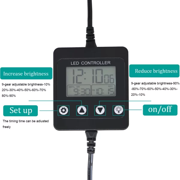 Aquarium Dimming System Fish Tank LED Light Timer Dimmer Controller Full Spectrum Lighting Accessories And Equipment - Image 3