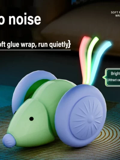 Electric Mouse Car Pet toys Interactive Cat Toy Rechargeable Automatic Teaser with Intelligent Obstacle Avoidance Pet Products