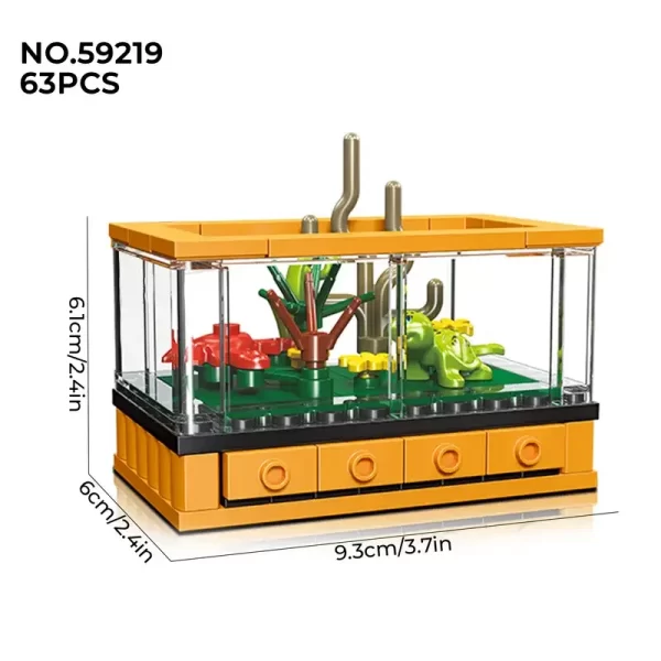 Fish Tank Building Blocks Set Pet Creative Diy Educational Building Blocks Toy Home Furniture City Building Bricks Children Toys - Image 7