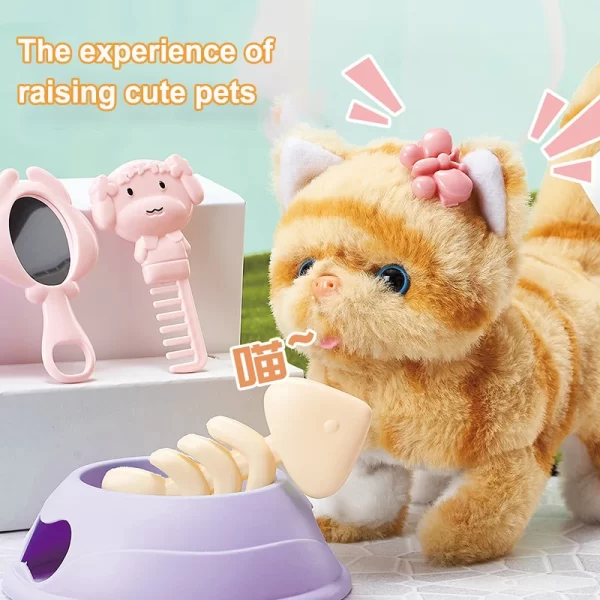 2025 New 13PCS Cute Electronic Pet Cat Toy Children's Simulation Electric Plush Kitten Portable Children's Toy Gift
