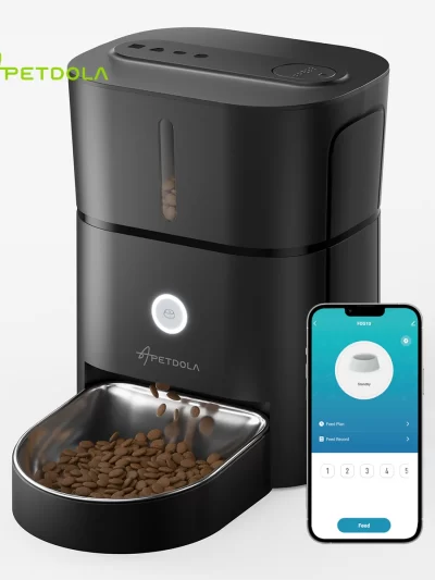 APETDOLA Automatic Cat Feeder Pet Smart Cat Food Dispenser Remote Control WiFi Button Timed Feeders For Cats Dog Accessories