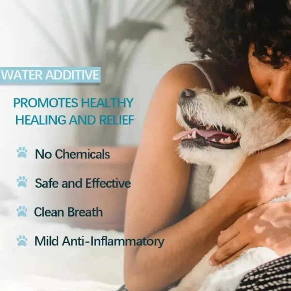 2 Pack Pet Dental Care Water Additive for Decomposes dental plaque & cleans teeth for Dogs & Cats - Image 9