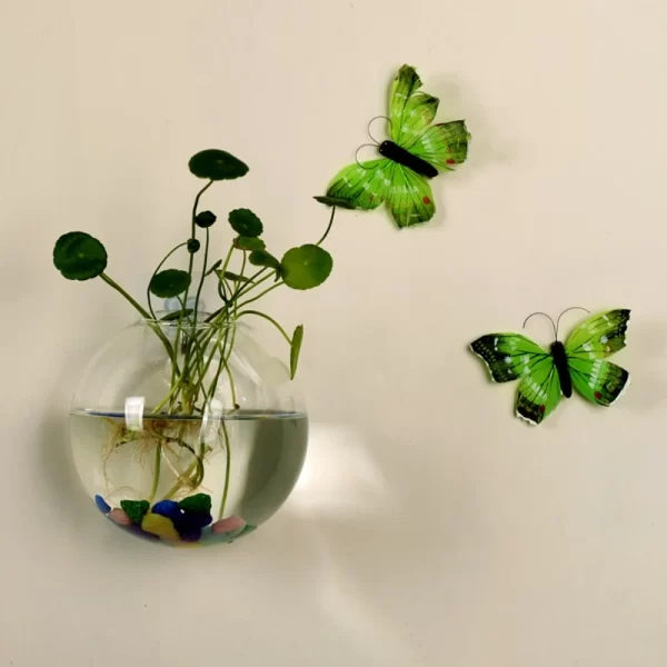 Glass Vase Wall Hanging Hydroponic Terrarium Fish Tanks Potted Plant Flower pot