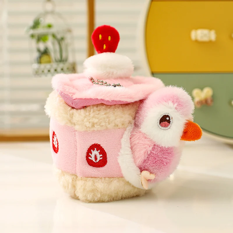 12cm Kawaii Bird Plush Toys Mini Artificial Bird Pendants Cute Lifelike A hanger with A Bird's Nest for kids Birthday Xmas Gifts - Image 3