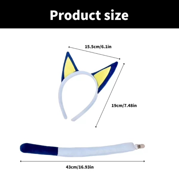 Animal Theme Dog Ear Headband and Tail Set for Kids Cosplay Costume Accessories DXAA - Image 6