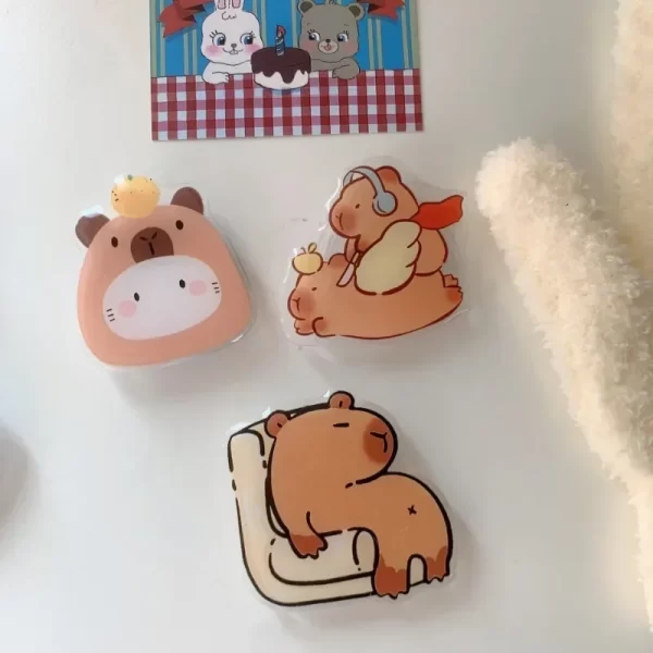 Cartoon Animal Mobile Phone Airbag Holder Suitable for Any Mobile Phone Trend Hot Model Capybara Phone Grip Phone Accessories - Image 4