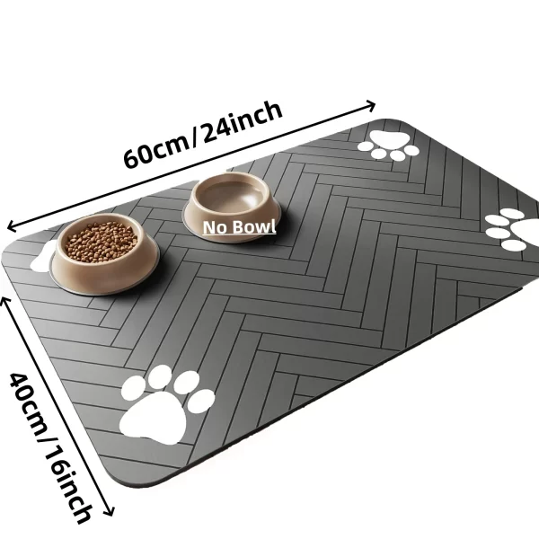 Pet Feeding Mat-Absorbent Pet Placemat for Food and Water Bowl, with Waterproof Rubber Backing, Quick Dry Water Mat for Dog Cat - Image 7