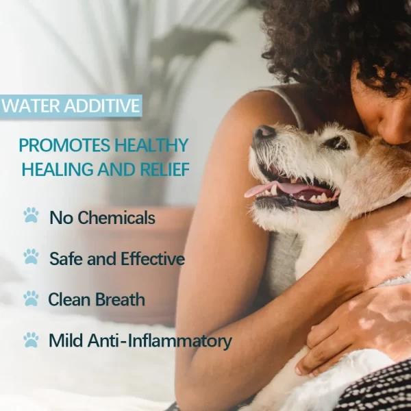 2 Pack Pet Dental Care Water Additive for Decomposes dental plaque & cleans teeth for Dogs & Cats - Image 4