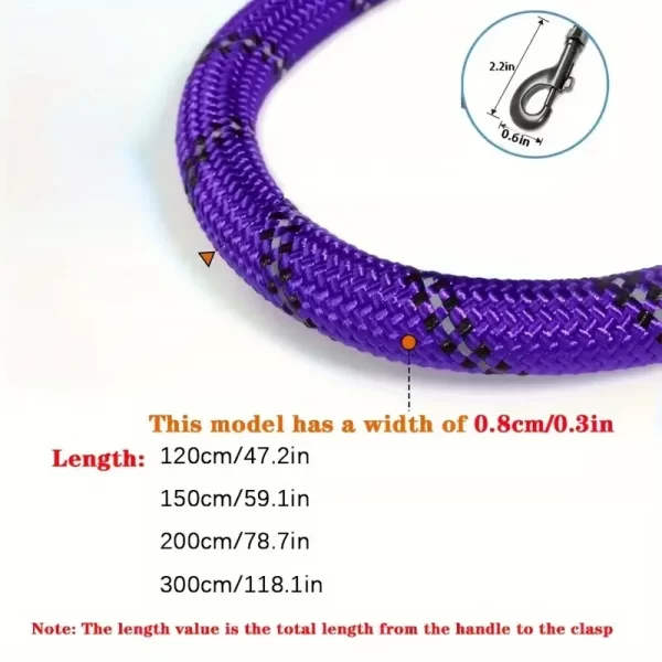 150/200/300CM Strong Leashes for Dogs Soft Handle Dog Leash Reinforced Leash for Small Medium Large Dogs Big Dog Supplies - Image 4