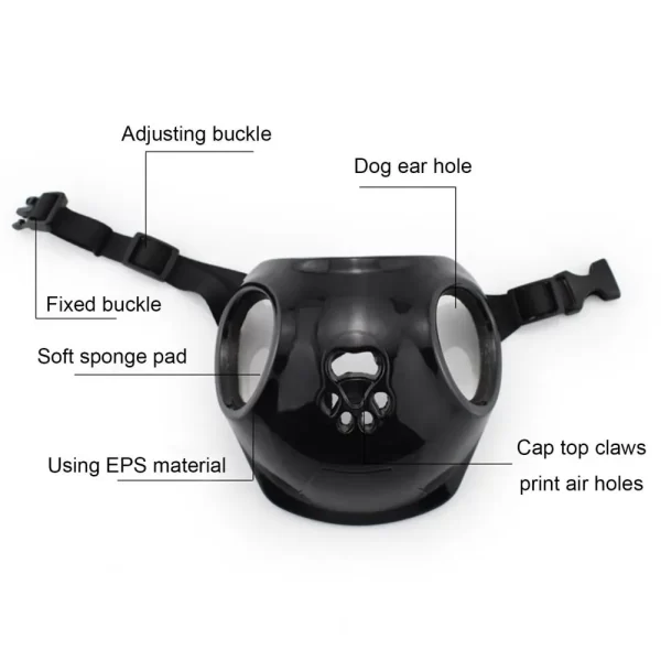 Pet Helmet with Ear Holes Dog Safety Hat Windproof Adjustable Puppy Motorcycle Helmet for Outdoor Riding Hiking Cycling - Image 8