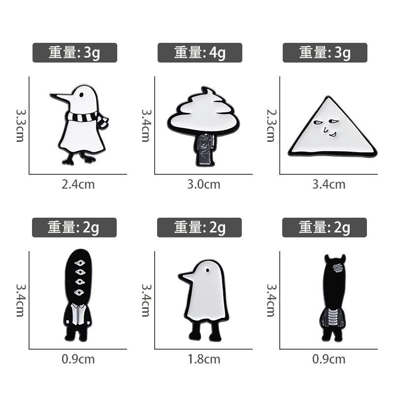 Animal Brooch Cute Funny White Bird Metal Badge Small Accessories Wholesale Decorative Brooches Cap Pin Bag Pins and Badges Hat - Image 13