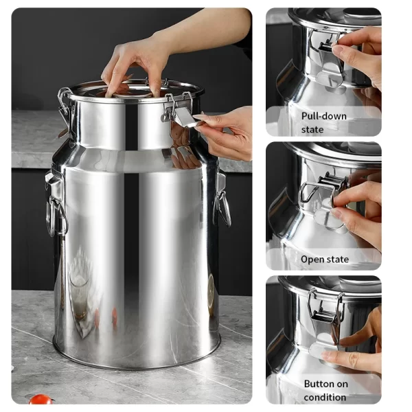 Rice storage container, flour, sugar, grains, pet dog and cat food storage container - Image 3