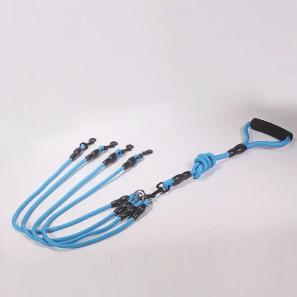 3 Way Dog Leashes for Walking 2/3/4 Dogs Pets Nylon Braided Rope No Tangle Dog Leashes for Small Dogs Dual Three Dogs Leash - Image 3