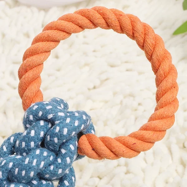 1PC Handwoven Pet Dog Toy for Teeth Cleaning And Chew Fun Random Color Natural Bite Rope Dog Plaything - Image 9