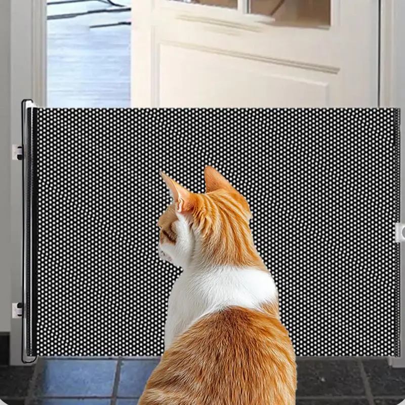 Dog Gate Retractable Pet Gate Pet Safety Gate Indoor Mesh Fence Cat blocking board Multifunctional Animal Fence Pet Supplies - Image 5