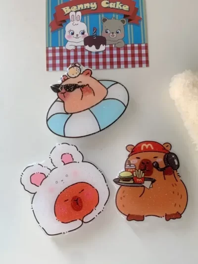 Cartoon Animal Mobile Phone Airbag Holder Suitable for Any Mobile Phone Trend Hot Model Capybara Phone Grip Phone Accessories