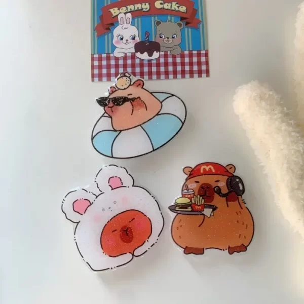 Cartoon Animal Mobile Phone Airbag Holder Suitable for Any Mobile Phone Trend Hot Model Capybara Phone Grip Phone Accessories