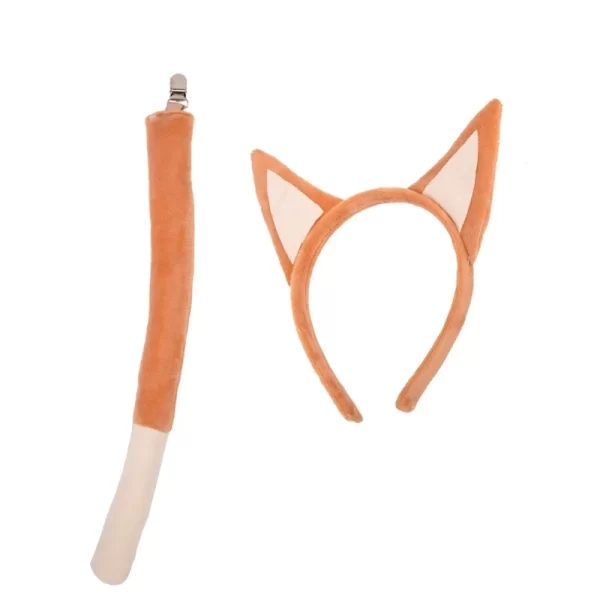 Animal Theme Dog Ear Headband and Tail Set for Kids Cosplay Costume Accessories DXAA - Image 2
