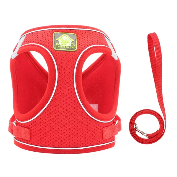 Reflective Pet Cat Harness Vest Leash Set Breathable Mesh Puppy Harnesses Adjustable Lead Leashes for Dogs Cats Supplies - Image 8