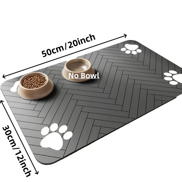 Pet Feeding Mat-Absorbent Pet Placemat for Food and Water Bowl, with Waterproof Rubber Backing, Quick Dry Water Mat for Dog Cat - Image 8