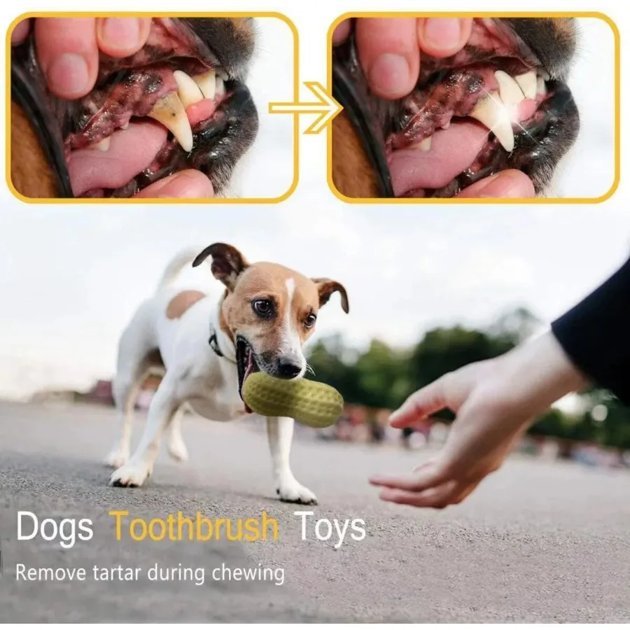 Funny Rubber Peanut Butter Pet Dog Squeaky Toys For Small Middle Dogs Bite Resistant Puppy Dogs Toys Pets Clean Tooth Chew Toy - Image 5