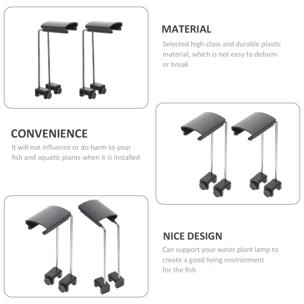 2PCS Aquatic Plant Lamp Holder Bracket for Fish Tank 10cm High Durable Plastic Lighting Accessories Aquarium Support - Image 3