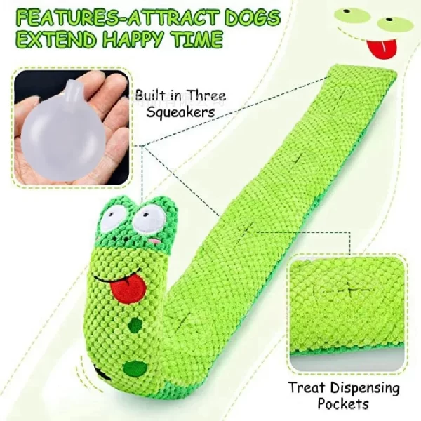 Dog Puzzle Feeder Interactive Toy Indestructible Plush Sound Squeak Puppy Toys For Resistant Foldable Snail Dogs Pet Supplies - Image 3