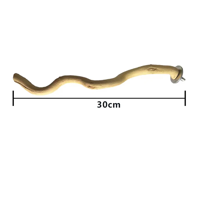 Natural Parrot Wood Fork Branch Perch Bird Cage Hanging Swing Bird Standing Branches Toys Birdcage Accessoriess - Image 5