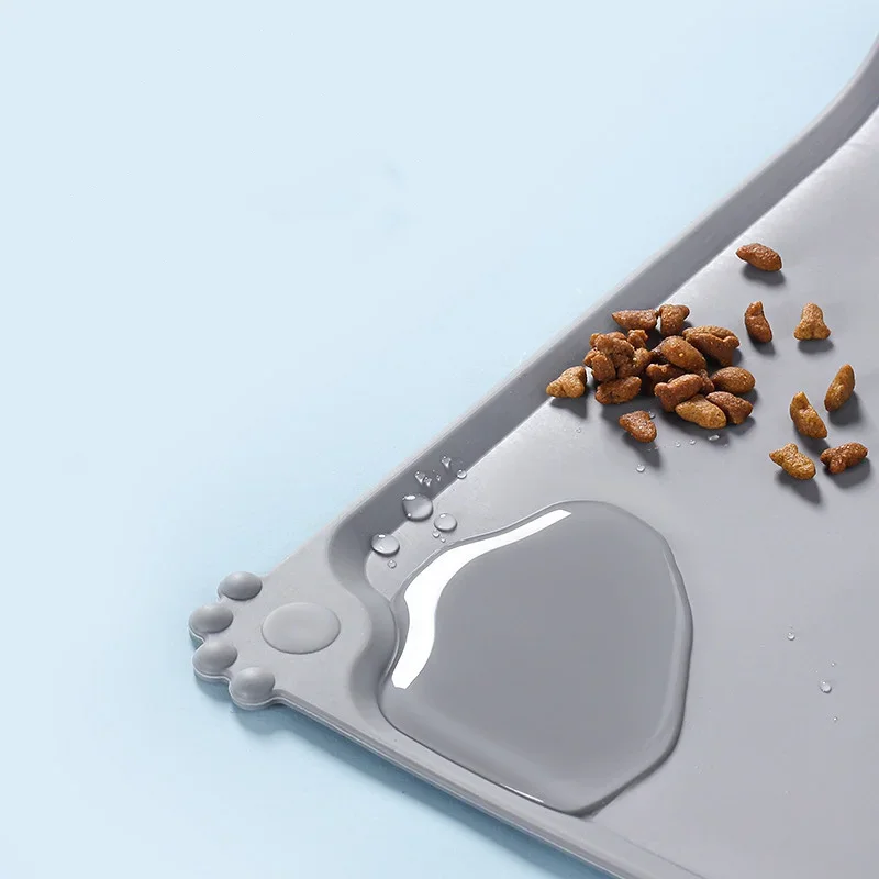 Silicone Pet Food Mat With High Lips - Waterproof & Non - Stick Feeding Pad For Dogs & Cats - Anti - Spill Feeder Tray Placemat - Image 2