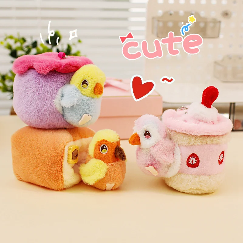 12cm Kawaii Bird Plush Toys Mini Artificial Bird Pendants Cute Lifelike A hanger with A Bird's Nest for kids Birthday Xmas Gifts - Image 2