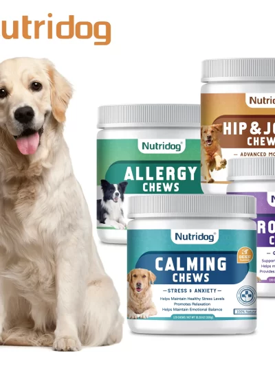 Anti-allergic & hip joint & calming & probiotic dog food for dogs full stage comprehensive nutrition-120 soft chews