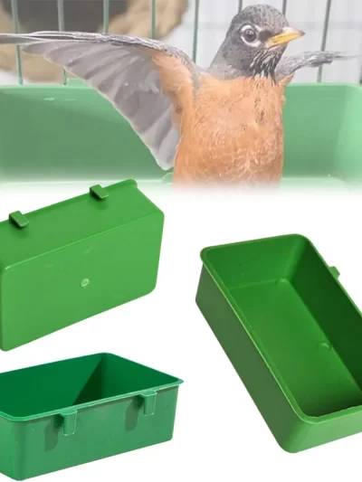 Bird Bath Box Bird Baths for Cages Suspension Type Plastic Bathtub Shower Parrot for Bath Box Pet Bird Food Tray Accessories Bir