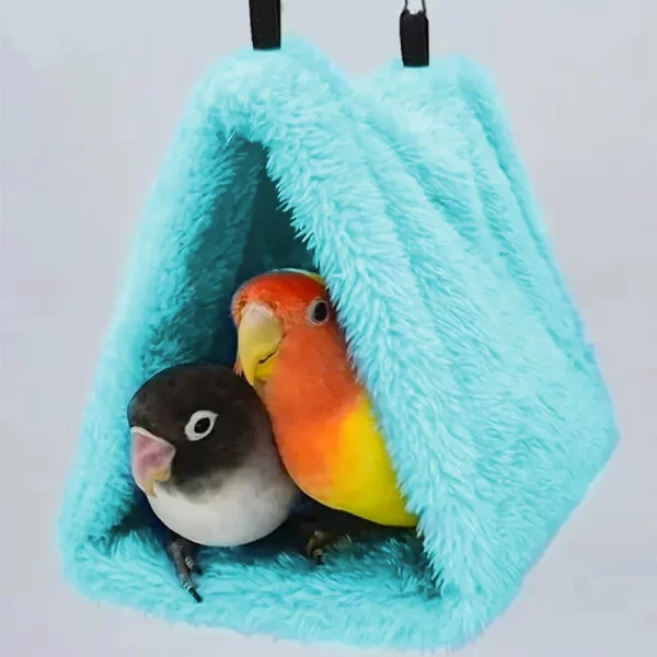 Winter Pet Bird Parrot Cages Warm Plush Hammock Hut Tent Bed Hanging Cave for Sleeping and Hatching Bird Accessories - Image 2